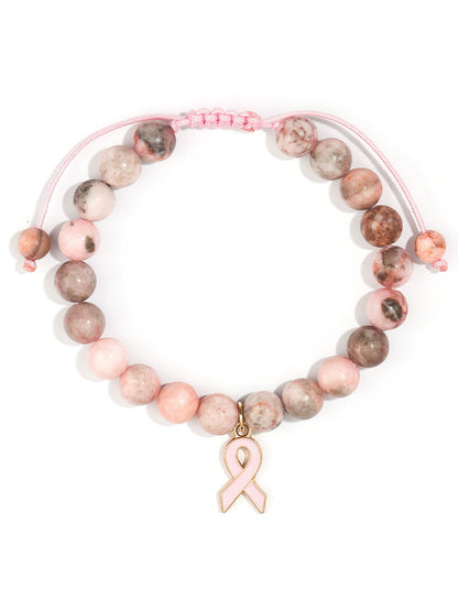 Pulseira rosa câncer de mama feminino