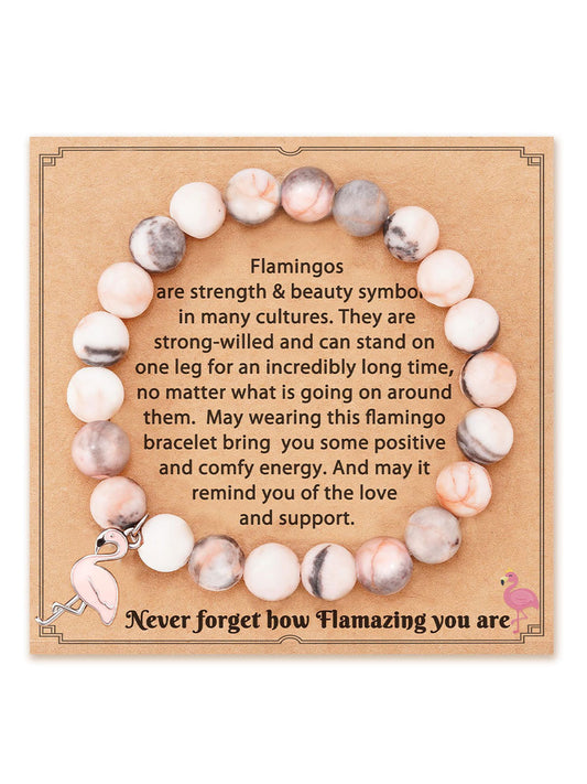 Pulseira Flamingo Rosa Câncer de Mama Feminina