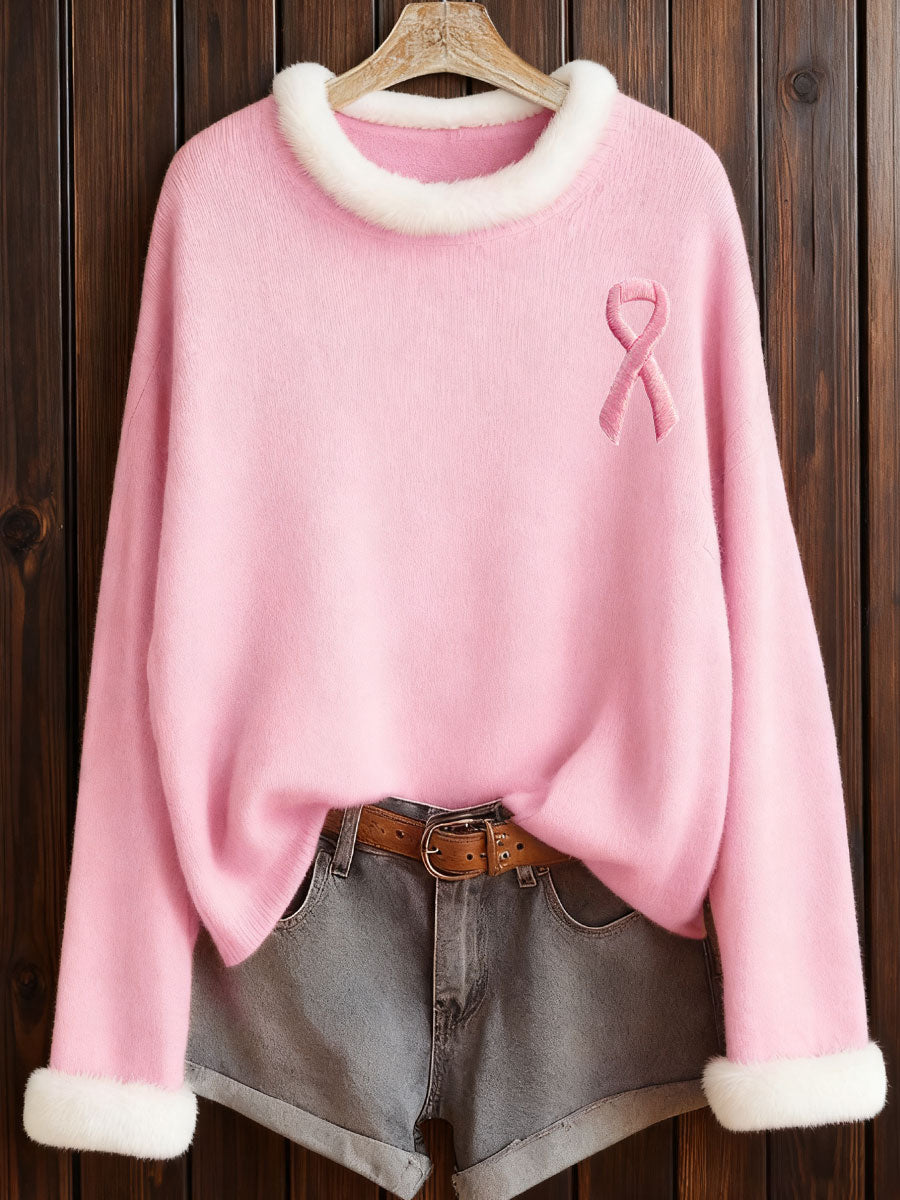 Consciência câncer de mama feminino Pink Ribbon Tops