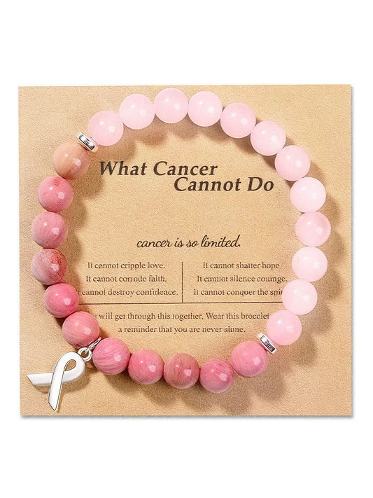 Pulseira rosa câncer de mama feminino