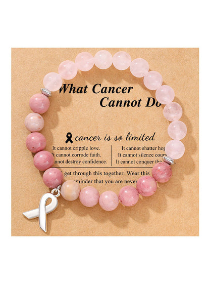 Pulseira rosa câncer de mama feminino
