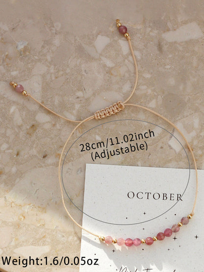 Pulseira ajustável rosa câncer de mama feminino