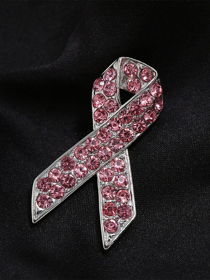 Broche rosa câncer de mama feminino