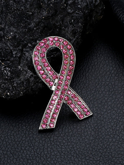 Broche rosa câncer de mama feminino